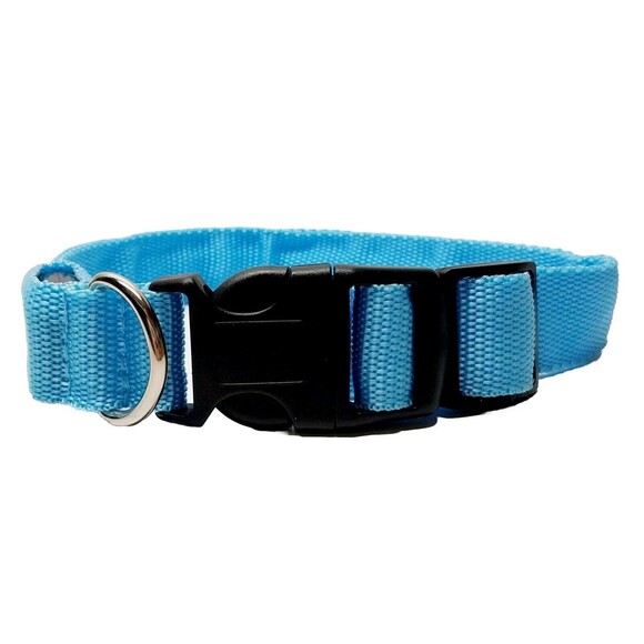 Pet Dog Medium Easy Clip On Collar Blue Adjustable Nylon Collar NWOT - Picture 2 of 8